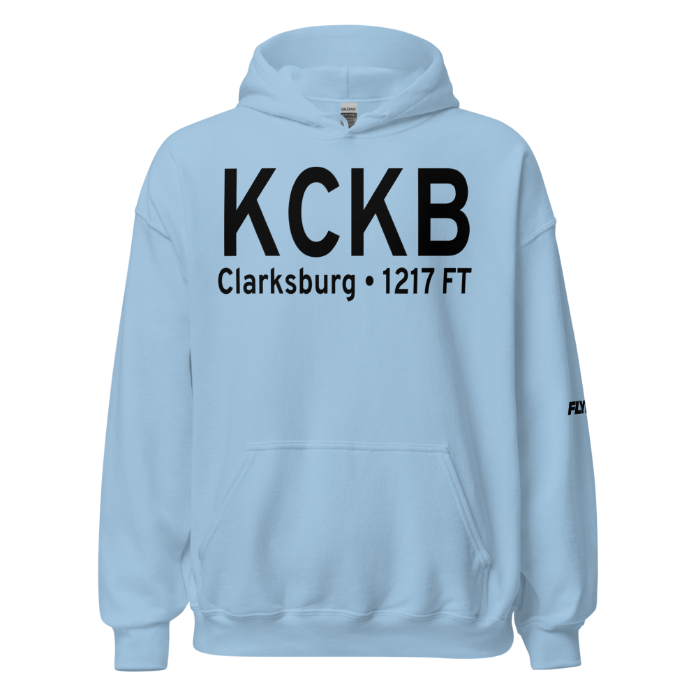 North Central West Virginia Airport (KCKB) ICAO Hoodie Sweatshirt 