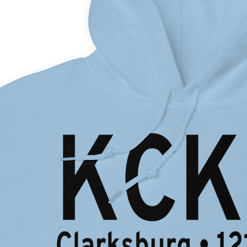 North Central West Virginia Airport (KCKB) ICAO Hoodie Sweatshirt 