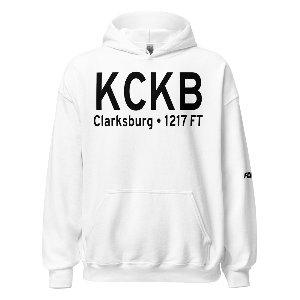 North Central West Virginia Airport (KCKB) ICAO Hoodie Sweatshirt 