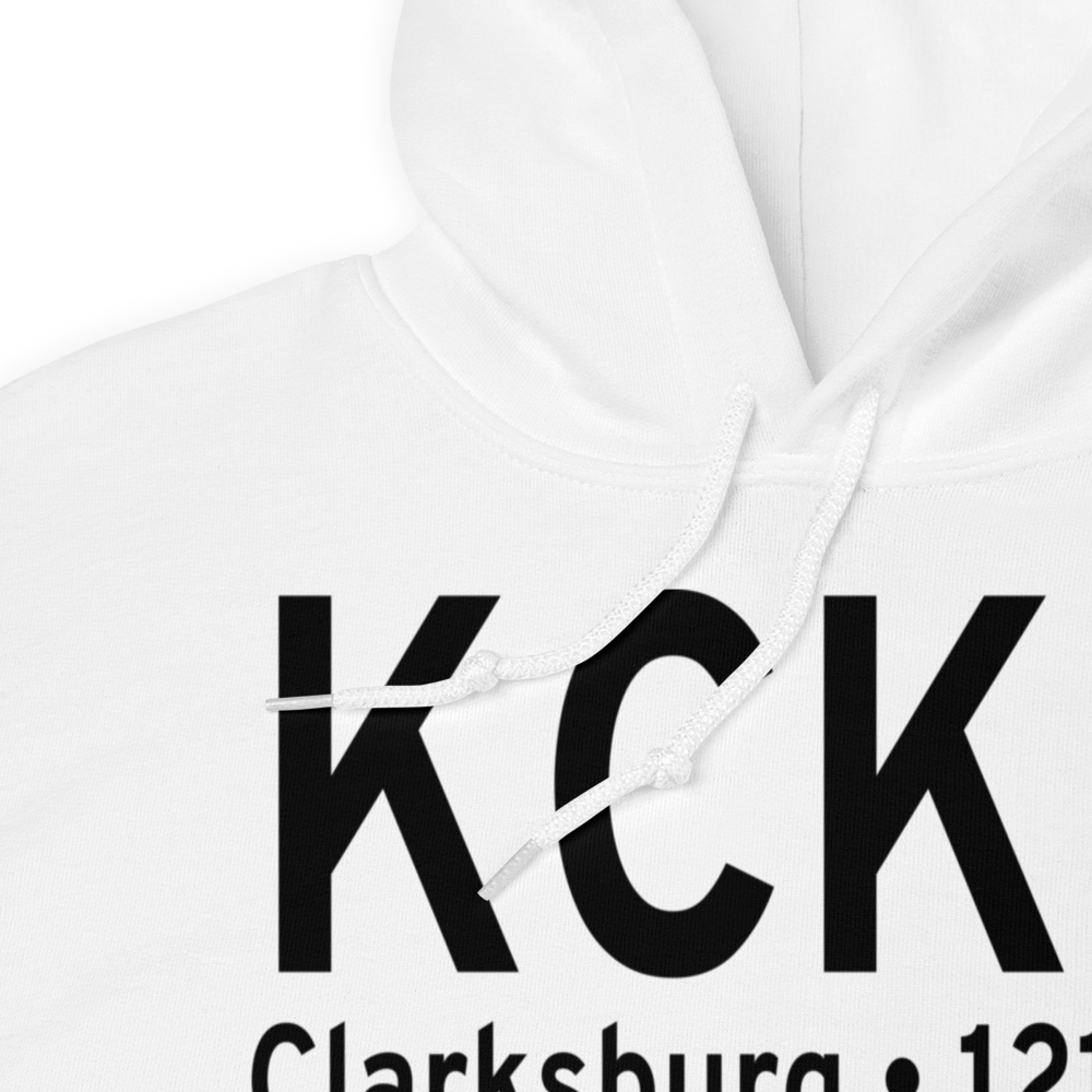 North Central West Virginia Airport (KCKB) ICAO Hoodie Sweatshirt 