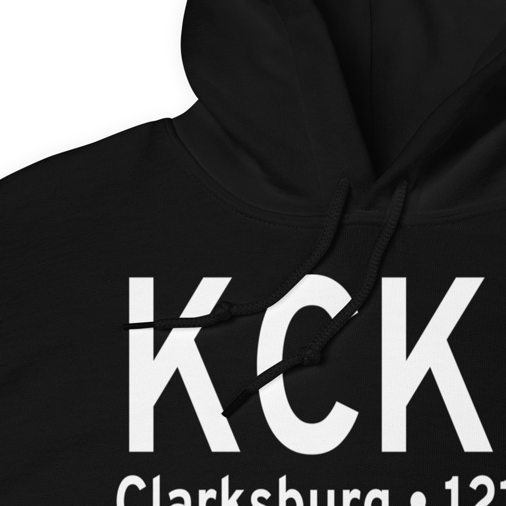 North Central West Virginia Airport (KCKB) ICAO Hoodie Sweatshirt 