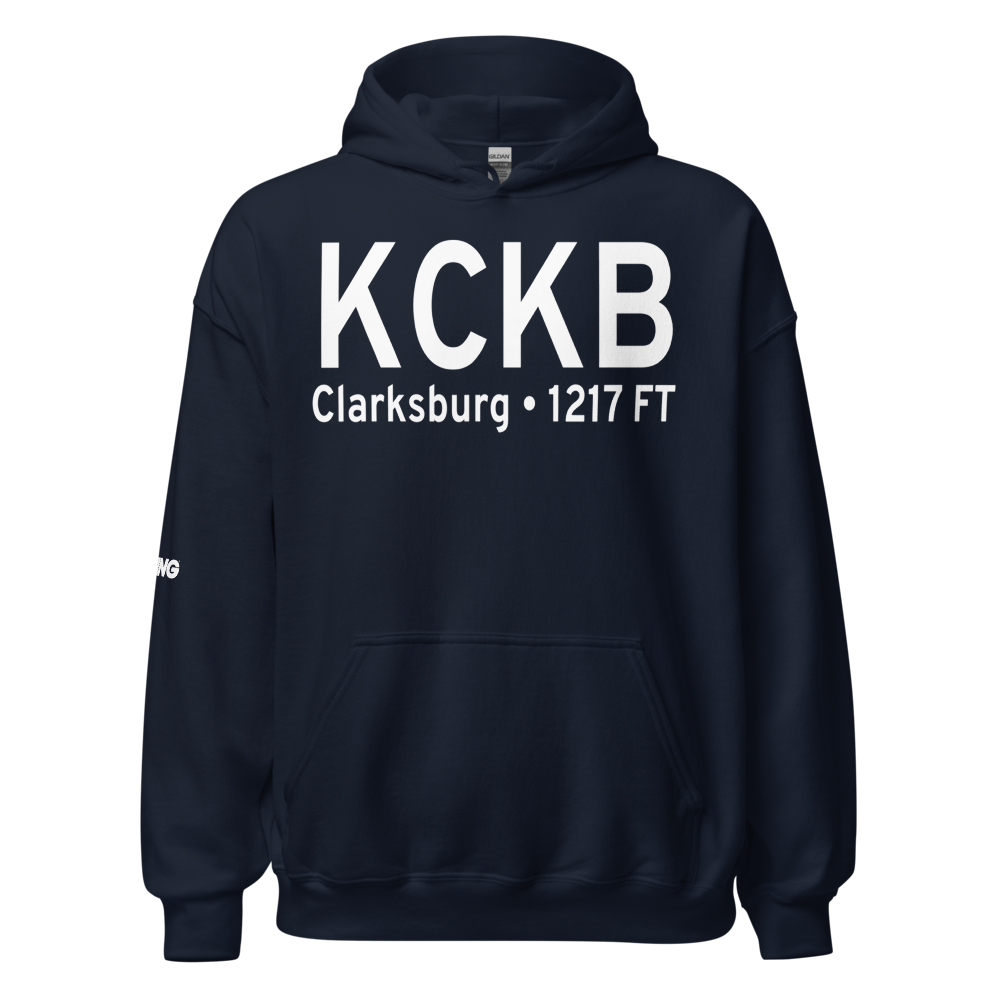 North Central West Virginia Airport (KCKB) ICAO Hoodie Sweatshirt 