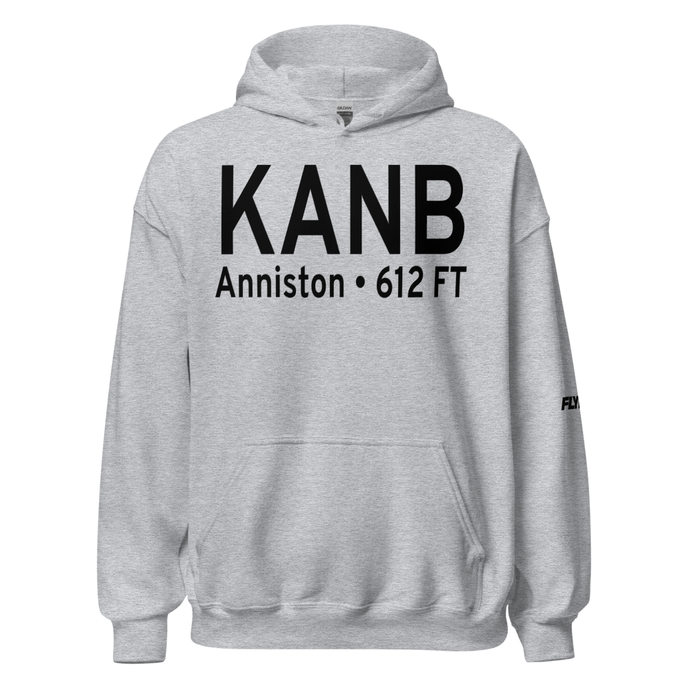 Anniston Regional Airport (KANB) ICAO Hoodie Sweatshirt 