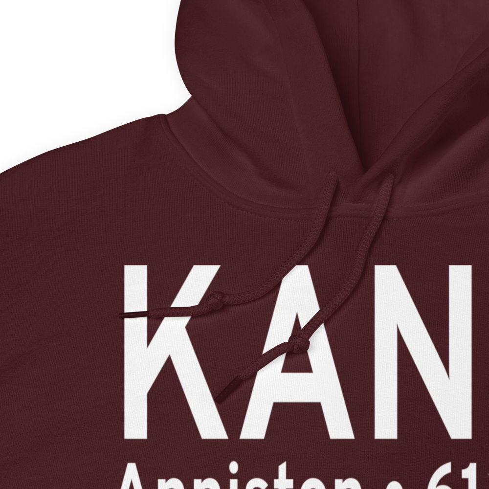 Anniston Regional Airport (KANB) ICAO Hoodie Sweatshirt 