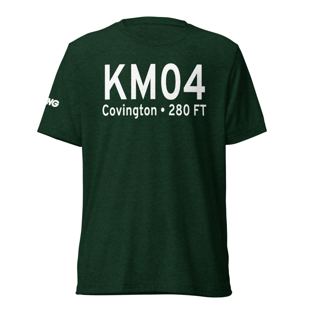 Covington Municipal Airport (KM04) ICAO Tri-blend T-Shirt 