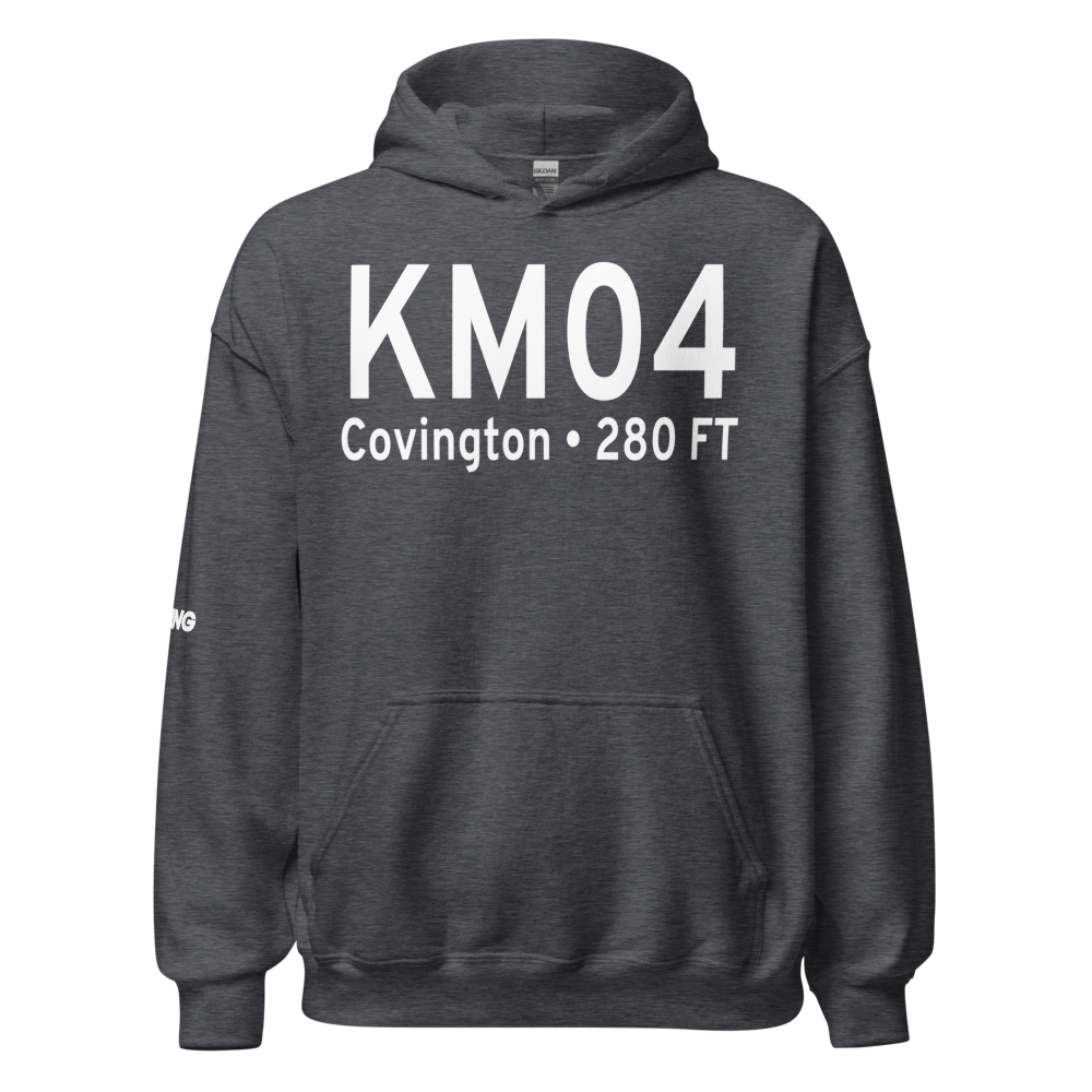 Covington Municipal Airport (KM04) ICAO Hoodie Sweatshirt 