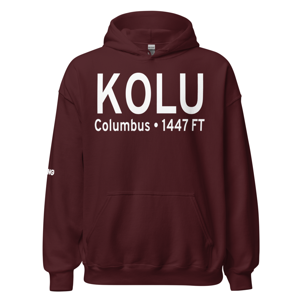 Columbus Municipal Airport (KOLU) ICAO Hoodie Sweatshirt 