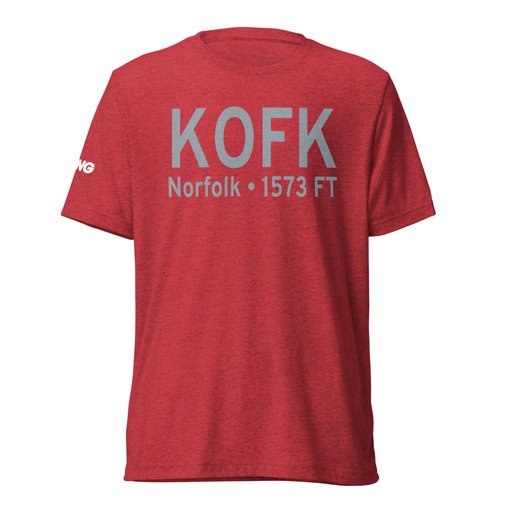 Karl Stefan Memorial Airport (KOFK) ICAO Tri-blend T-Shirt 