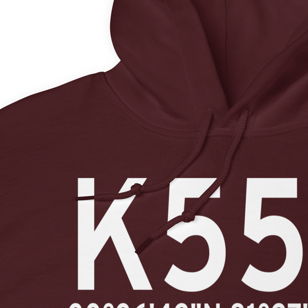Fernandina Beach Municipal Airport (K55J) ICAO Hoodie Sweatshirt 