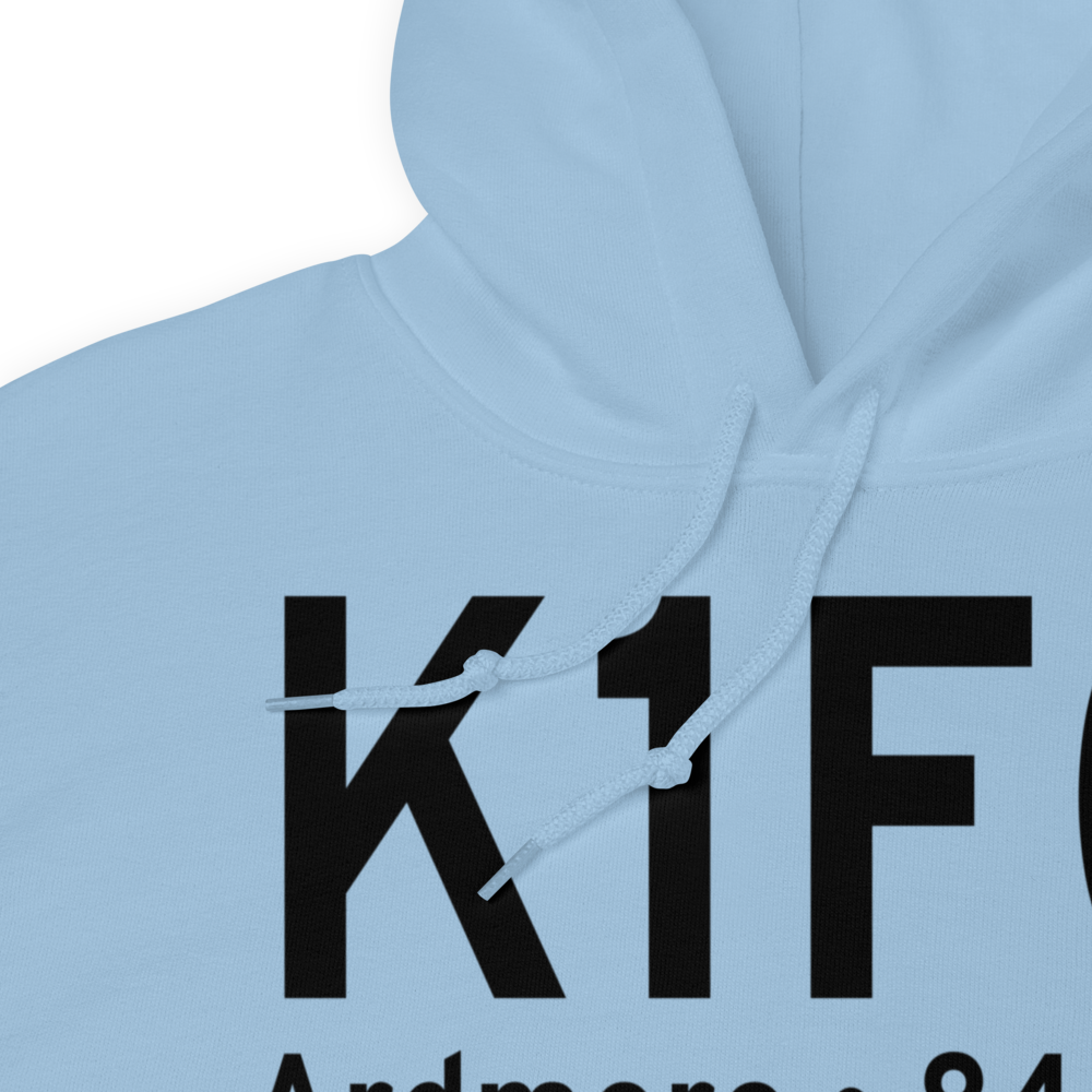 Ardmore Downtown Executive Airport (K1F0) ICAO Hoodie Sweatshirt 