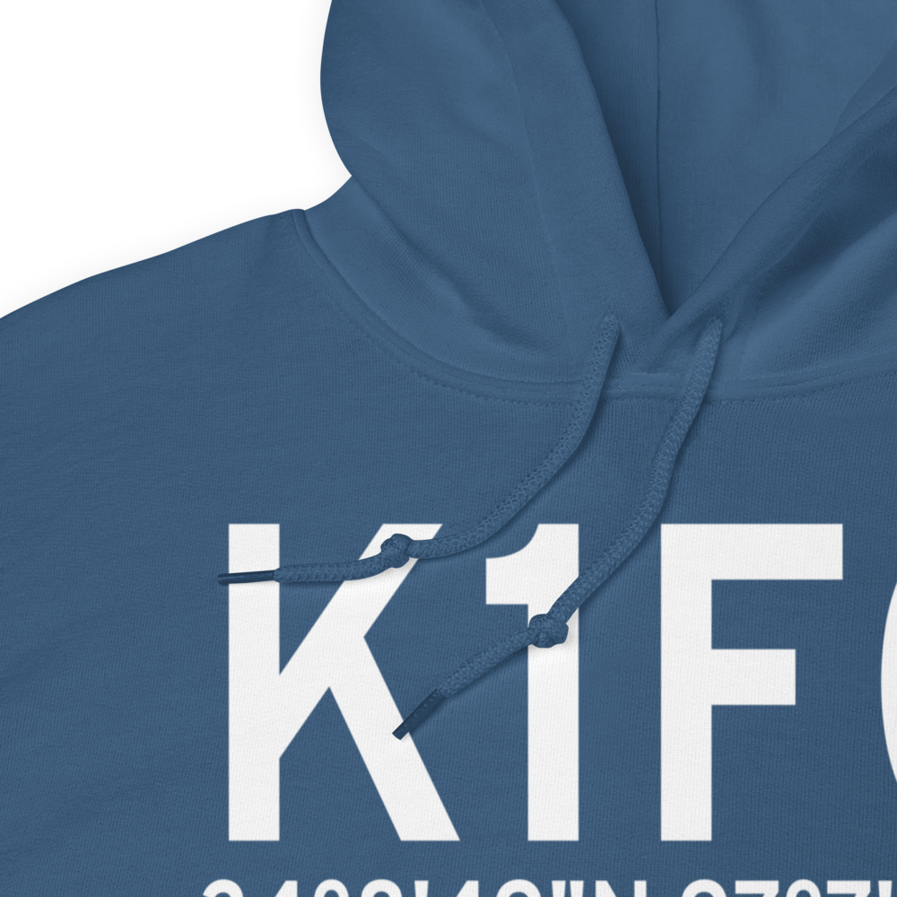 Ardmore Downtown Executive Airport (K1F0) ICAO Hoodie Sweatshirt 