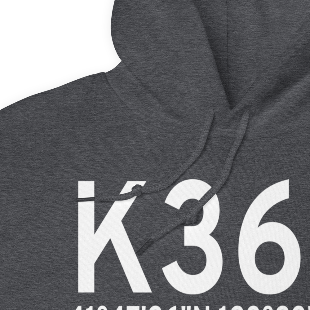 Happy Camp Airport (K36S) ICAO Hoodie Sweatshirt 