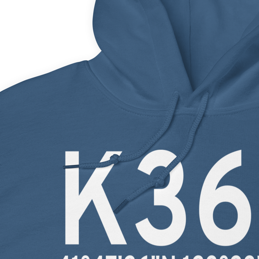 Happy Camp Airport (K36S) ICAO Hoodie Sweatshirt 