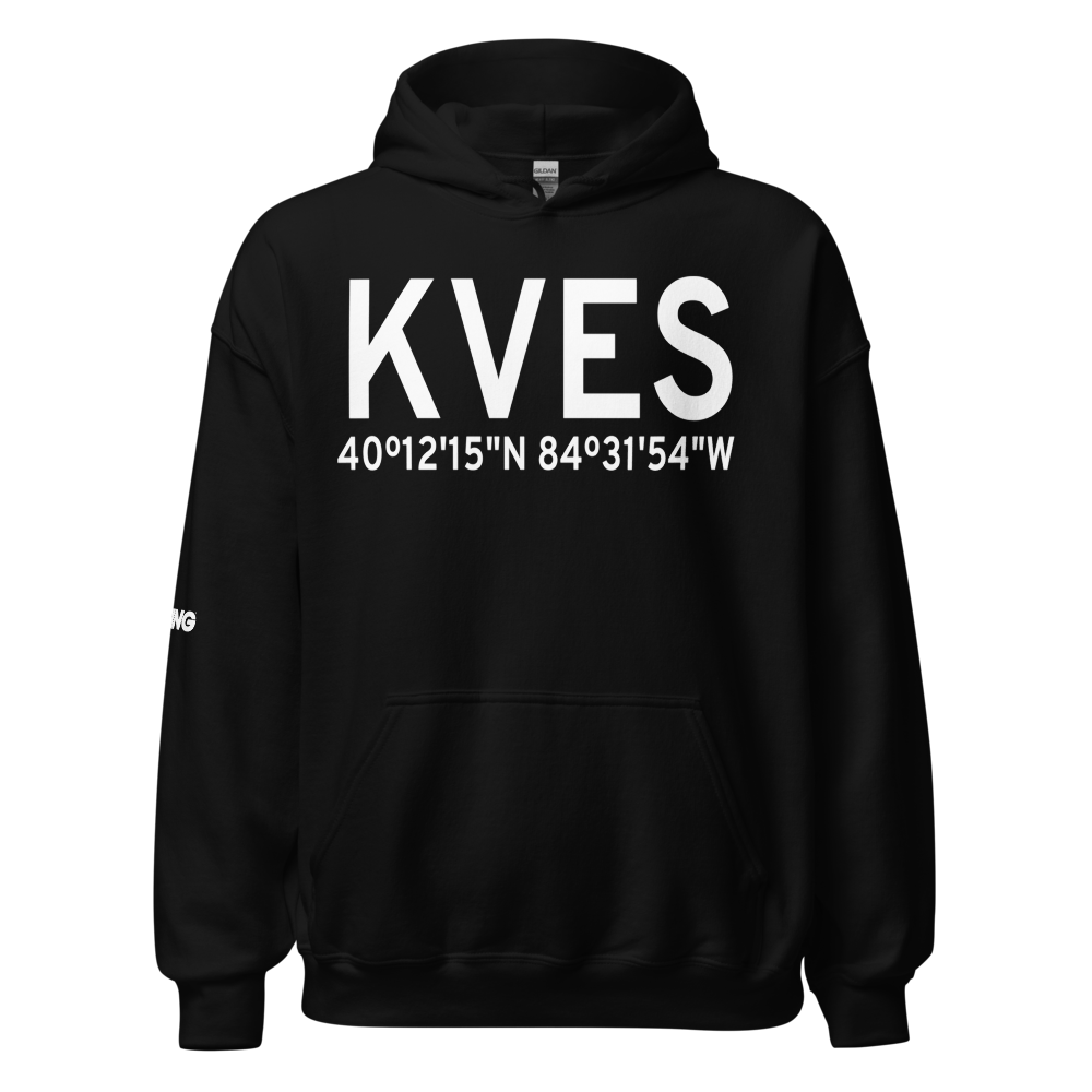Darke County Airport (KVES) ICAO Hoodie Sweatshirt 