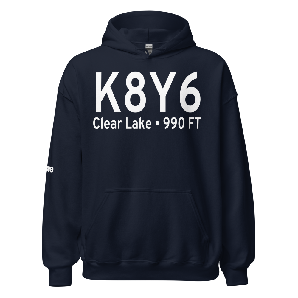 Leaders Clear Lake Airport (K8Y6) ICAO Hoodie Sweatshirt 