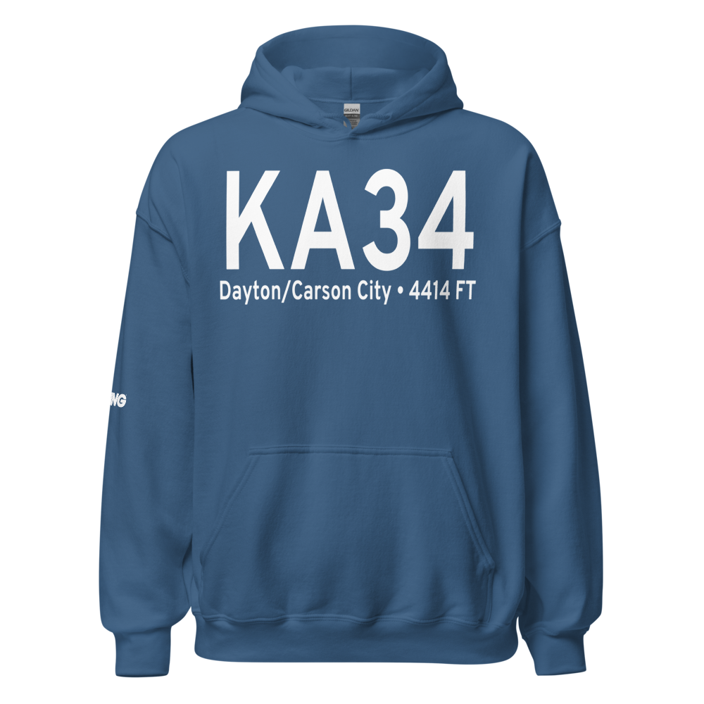 Dayton Valley Airpark (KA34) ICAO Hoodie Sweatshirt 