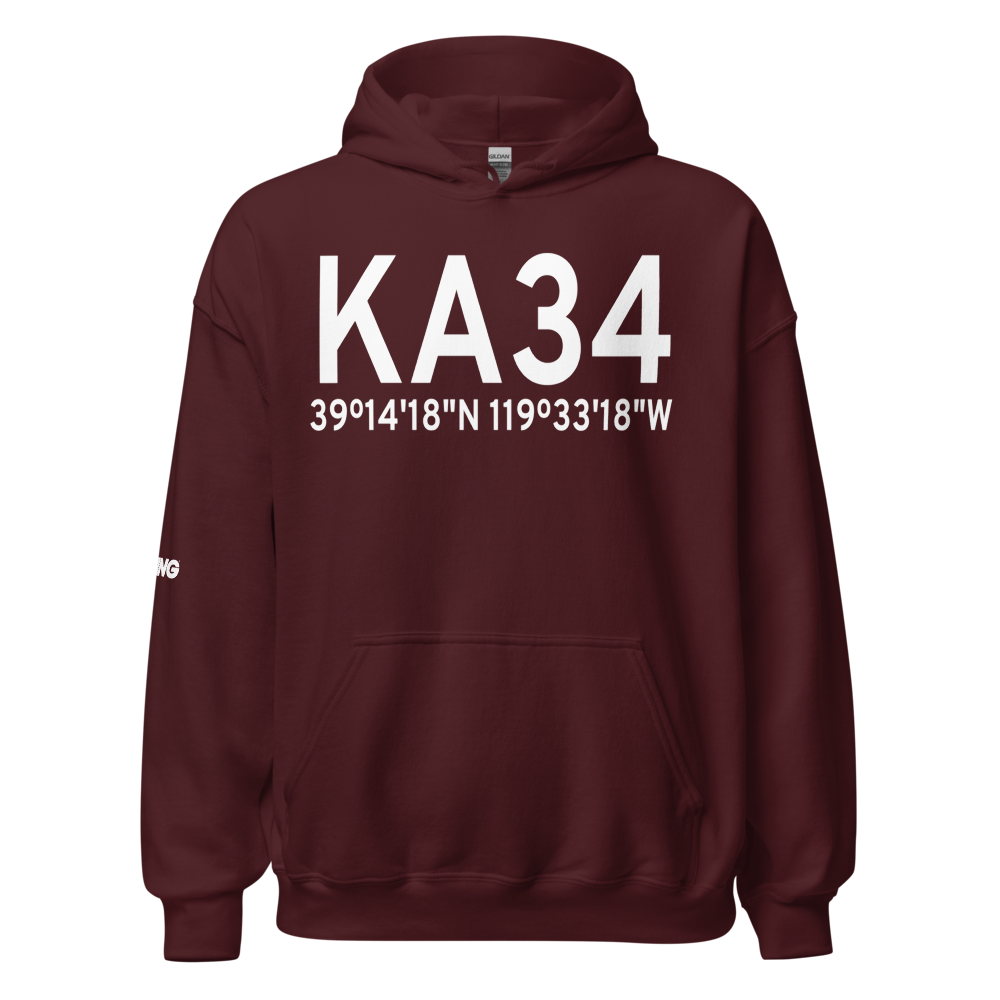 Dayton Valley Airpark (KA34) ICAO Hoodie Sweatshirt 
