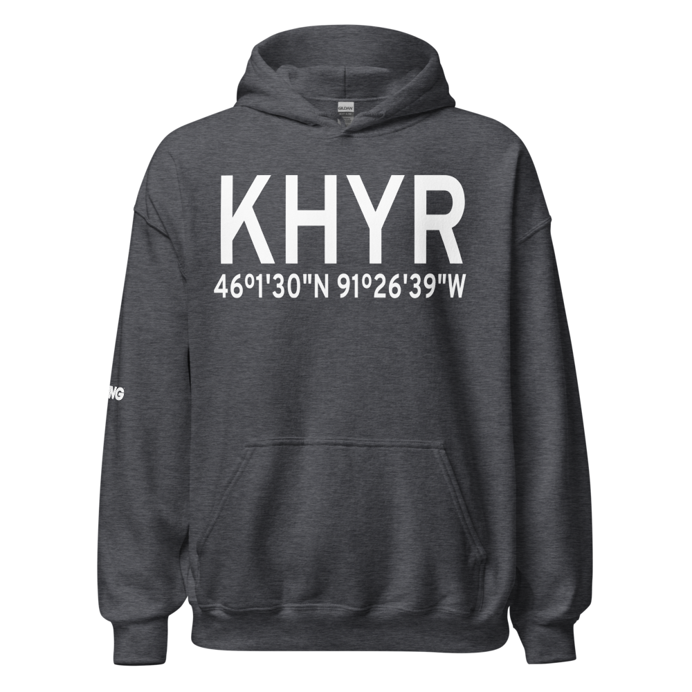 Sawyer County Airport (KHYR) ICAO Hoodie Sweatshirt 