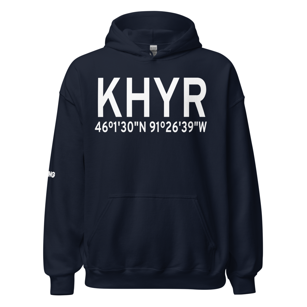 Sawyer County Airport (KHYR) ICAO Hoodie Sweatshirt 