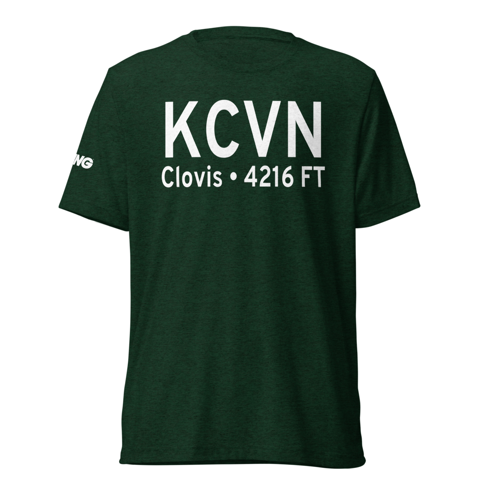 Clovis Municipal Airport (KCVN) ICAO Tri-blend T-Shirt 