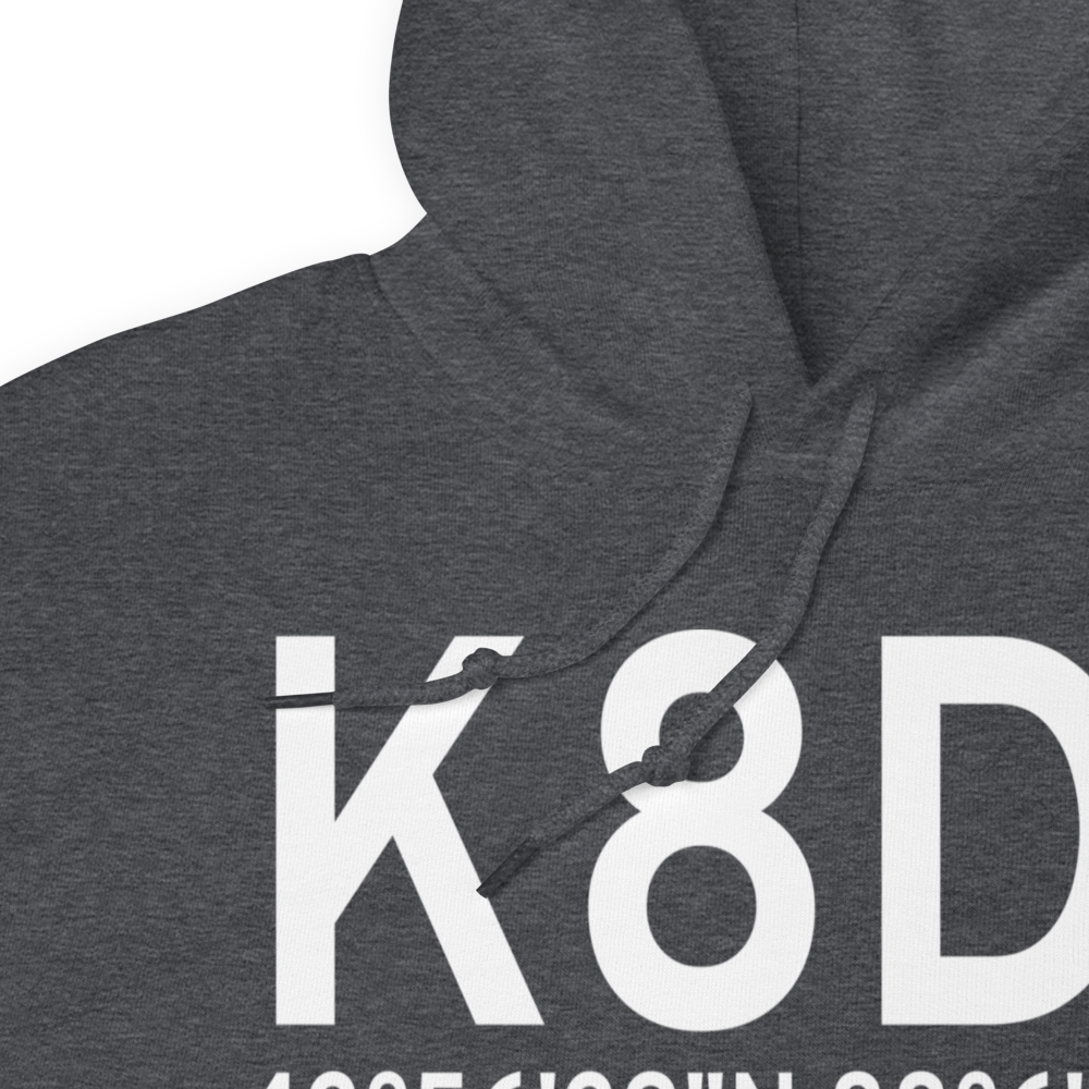 New Holstein Municipal Airport (K8D1) ICAO Hoodie Sweatshirt 