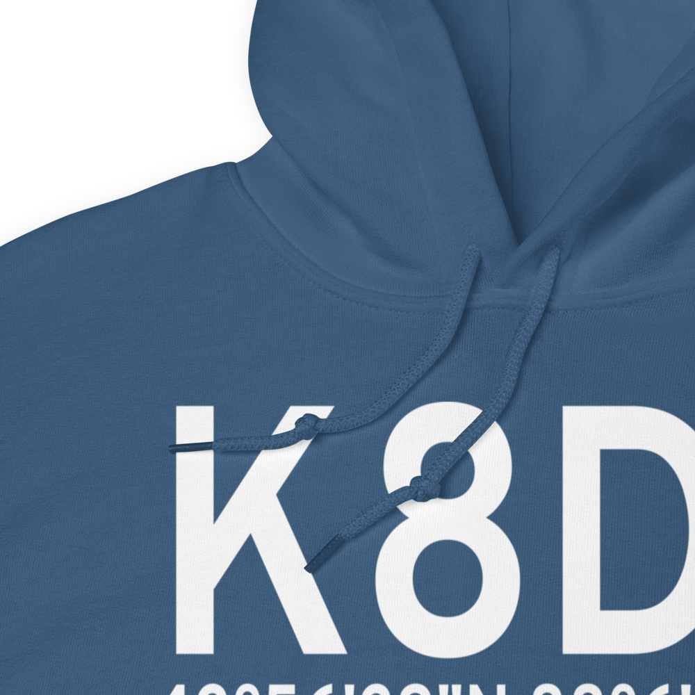 New Holstein Municipal Airport (K8D1) ICAO Hoodie Sweatshirt 