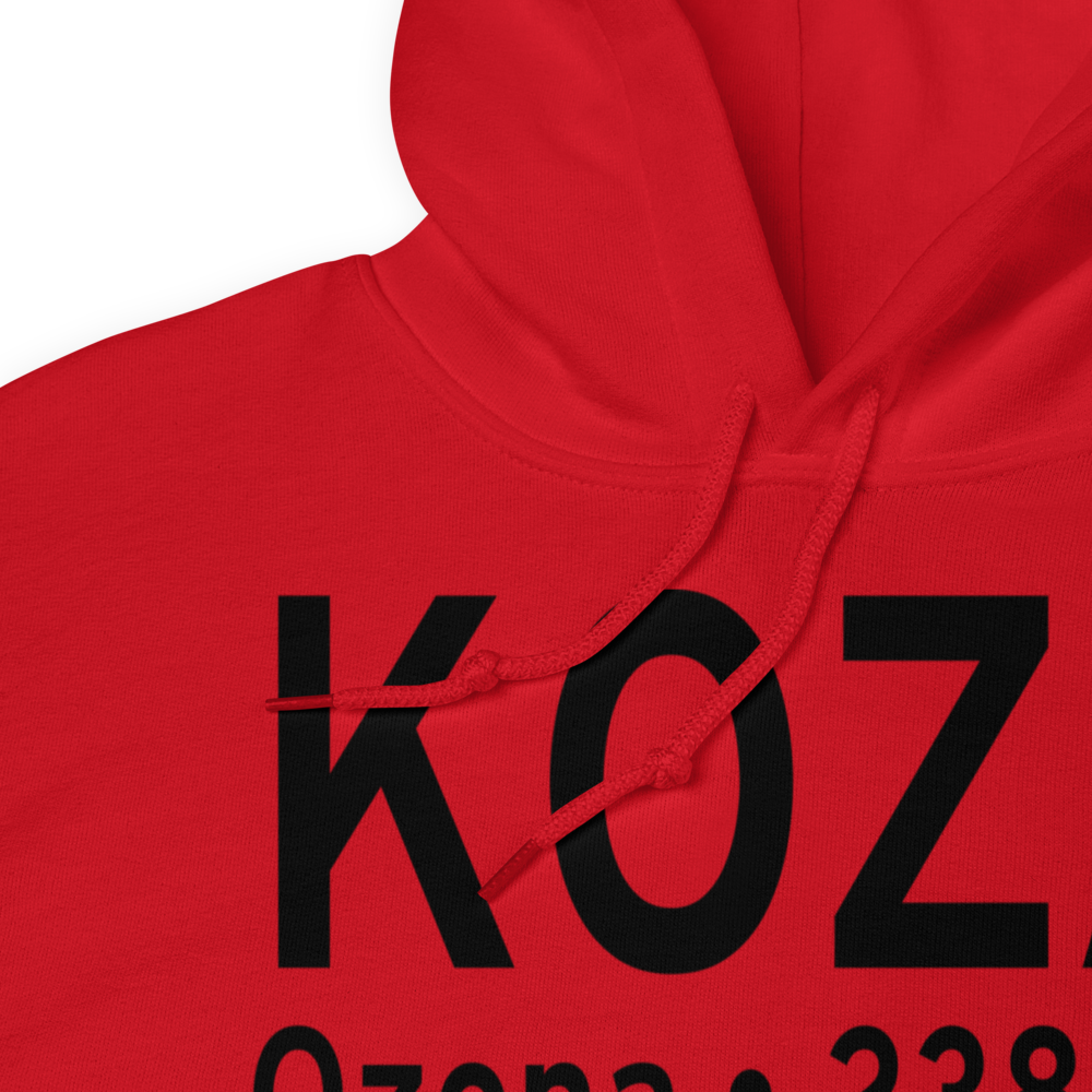 Ozona Municipal Airport (KOZA) ICAO Hoodie Sweatshirt 