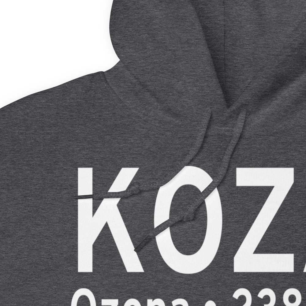 Ozona Municipal Airport (KOZA) ICAO Hoodie Sweatshirt 