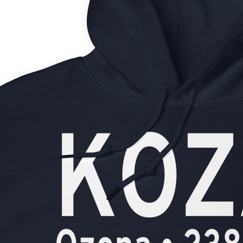 Ozona Municipal Airport (KOZA) ICAO Hoodie Sweatshirt 