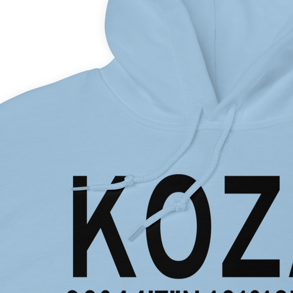 Ozona Municipal Airport (KOZA) ICAO Hoodie Sweatshirt 