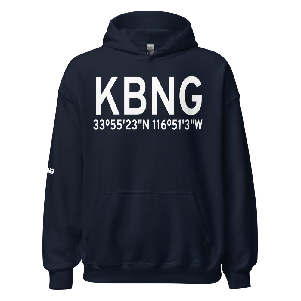 Banning Municipal Airport (KBNG) ICAO Hoodie Sweatshirt 