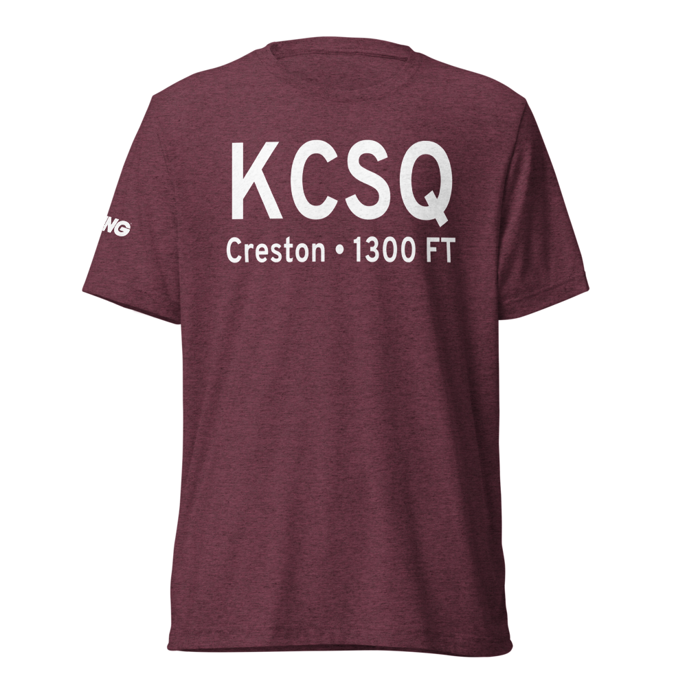 Creston Municipal Airport (KCSQ) ICAO Tri-blend T-Shirt 