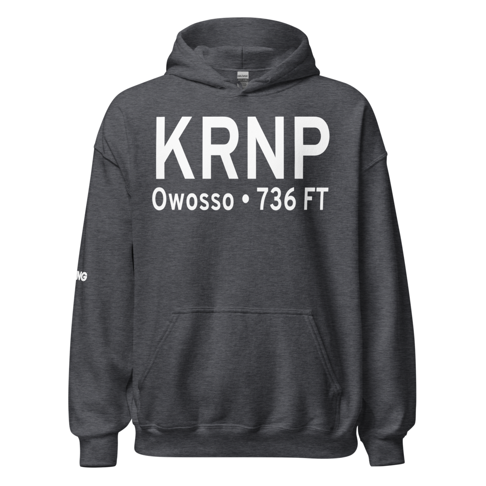 Owosso Community Airport (KRNP) ICAO Hoodie Sweatshirt 