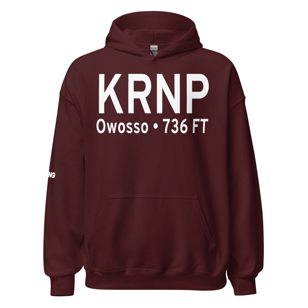 Owosso Community Airport (KRNP) ICAO Hoodie Sweatshirt 