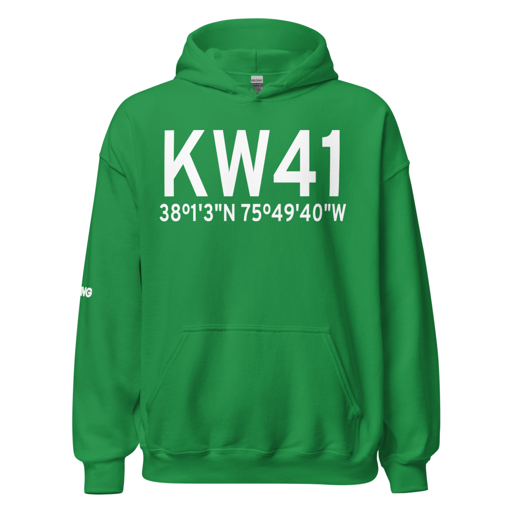 Crisfield Municipal Airport (KW41) ICAO Hoodie Sweatshirt 