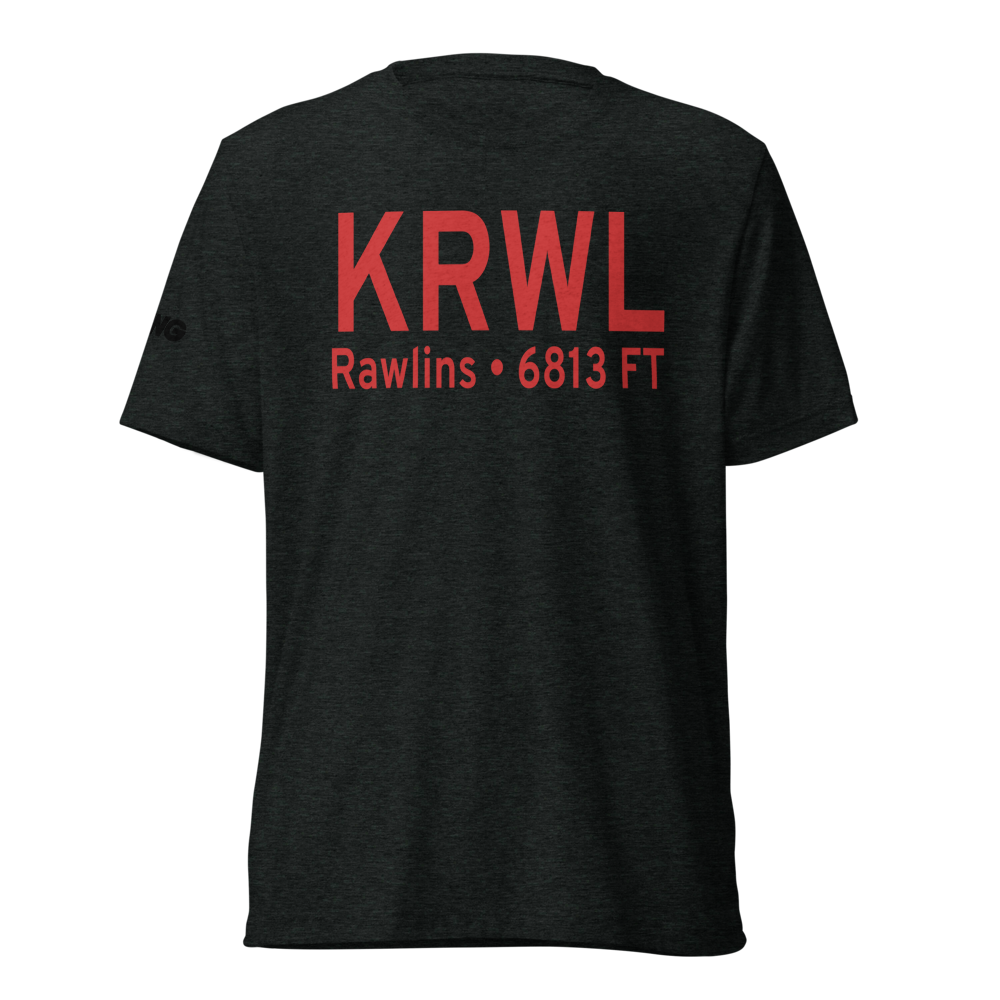 Rawlins Municipal Airport/Harvey Field (KRWL) ICAO Tri-blend T-Shirt 
