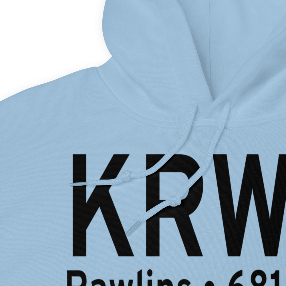 Rawlins Municipal Airport/Harvey Field (KRWL) ICAO Hoodie Sweatshirt 