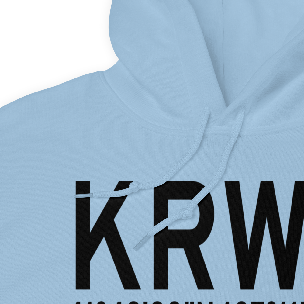 Rawlins Municipal Airport/Harvey Field (KRWL) ICAO Hoodie Sweatshirt 