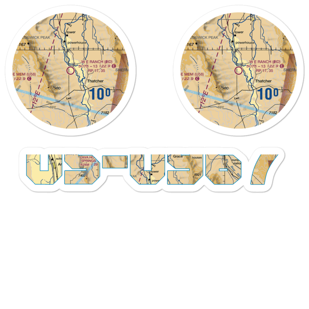W E Ranch Airport (0ID) VFR Sectional Sticker Pack 