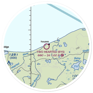 Two Hearted Airstrip (6Y5) VFR Sectional Sticker (20 mile)