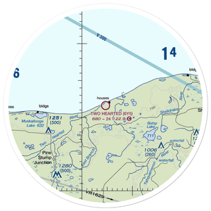 Two Hearted Airstrip (6Y5) VFR Sectional Sticker (30 mile)