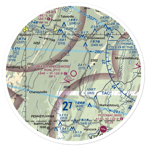 Greater Breezewood Regional Airport (P17) VFR Sectional Sticker (30 mile)