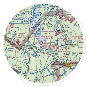 Aero Estates Seaplane Base (TX1) VFR Sectional Sticker (30 mile)