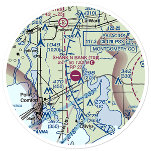 Shank N Bank Airport (TX0) VFR Sectional Sticker (20 mile)