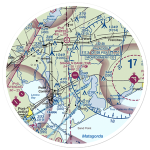 Shank N Bank Airport (TX0) VFR Sectional Sticker (30 mile)