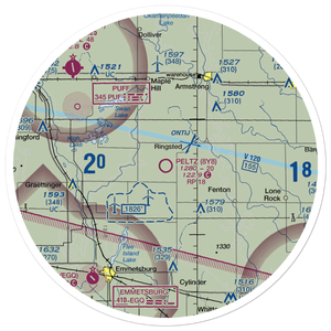 Peltz Field (8Y8) VFR Sectional Sticker (30 mile)