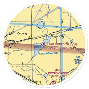 Lake Meredith Seaplane Base (CO1) VFR Sectional Sticker (20 mile)