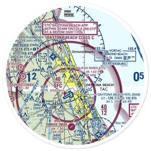 Halifax River Seaplane Base (F15) VFR Sectional Sticker (30 mile)