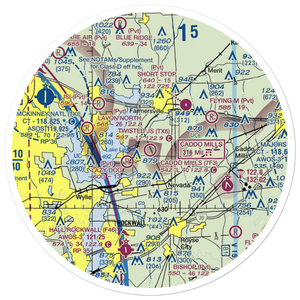Twisted JS Airport (TX6) VFR Sectional Sticker (30 mile)