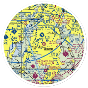 Desoto Heliport (73T) VFR Sectional Sticker (30 mile)